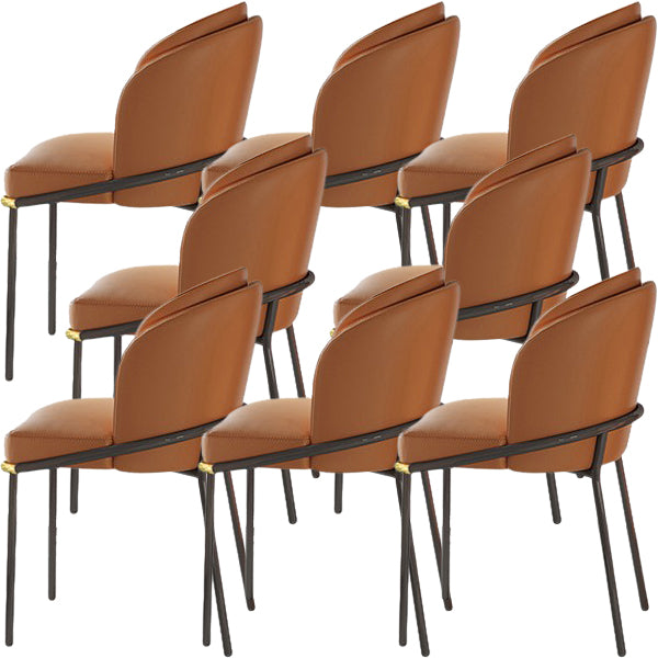 Modern Backrest Armrest Cushion Chair with Metal Legs for Living Room