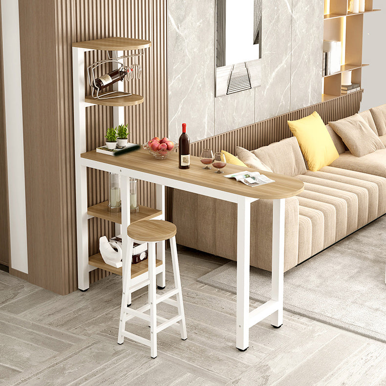 1/2 Piece Pub Dining Set Glam Style Bar Table with Metal Stool