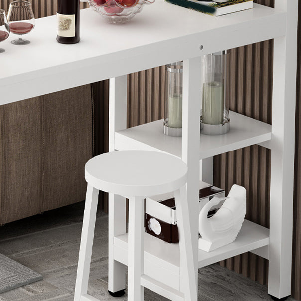 1/2 Piece Pub Dining Set Glam Style Bar Table with Metal Stool