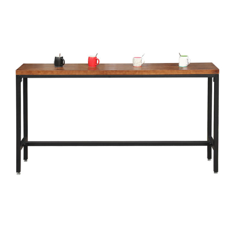 Rectangle Bar Pub Table Set 1/5 Pcs Iron Frame Bar Table and Stools