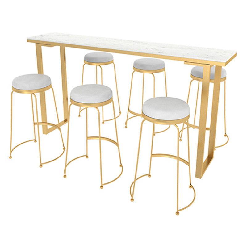 Rectangle Pub Height Dining Table Glam Bistro Bar Height Cocktail Table