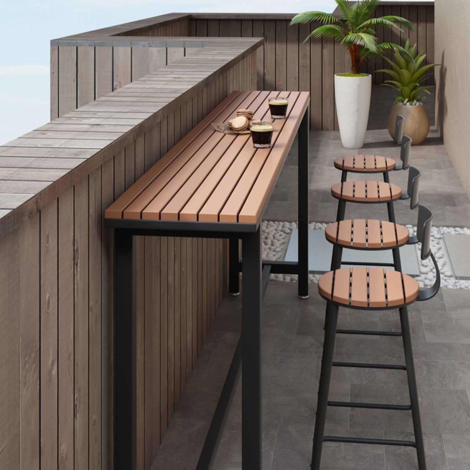 Industrial Bar Height Pub Table Rectangle Pub Height Dining Table