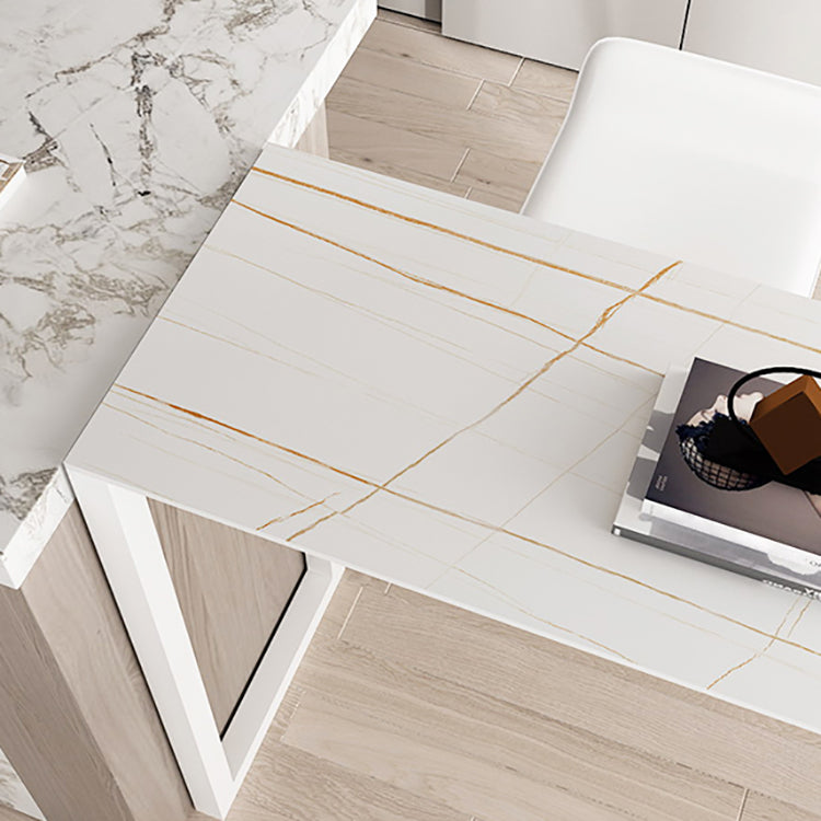 White Counter Wine Table Double Pedestal Pub Height Dining Table