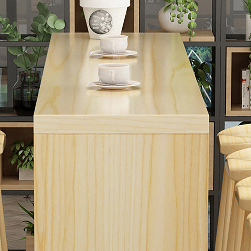 Modern Bar Dining Table Rectangle Wooden Frame Bar Table for Kitchen