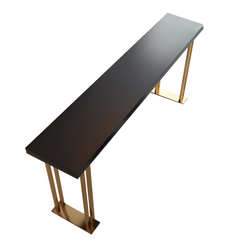 Black and Gold Pub Height Dining Table Glam Counter Wine Table