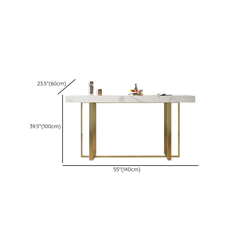 Rectangle Bistro Accent Dining Table Glam Pub Height Dining Table