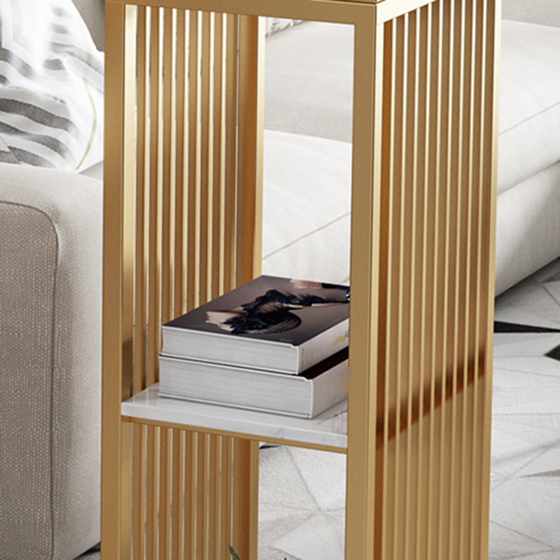 Modern Style Rectangle Bar Table Storable Stone Table for Living Room