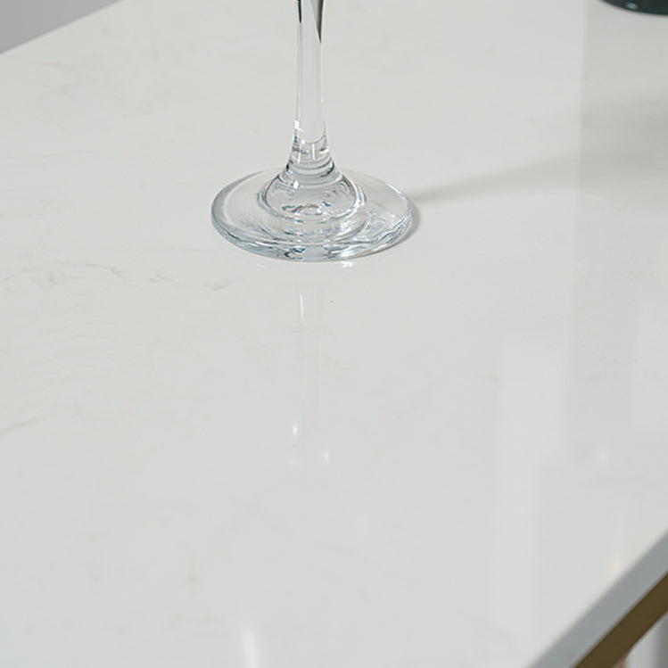 Rectangle Counter Wine Table Faux Marble Counter Height Dining Table