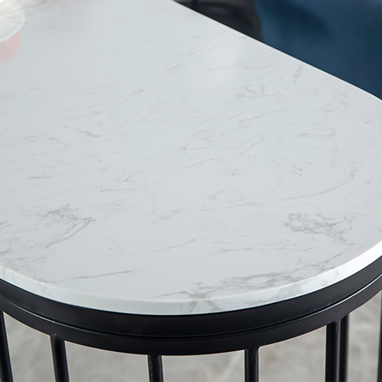 Modern Pub Height Dining Table White and Black Counter Height Table