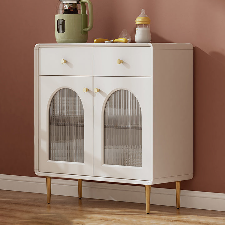 Contemporary Sideboard Cabinet Faux Wood Sideboard Table with Legs for Kitchen