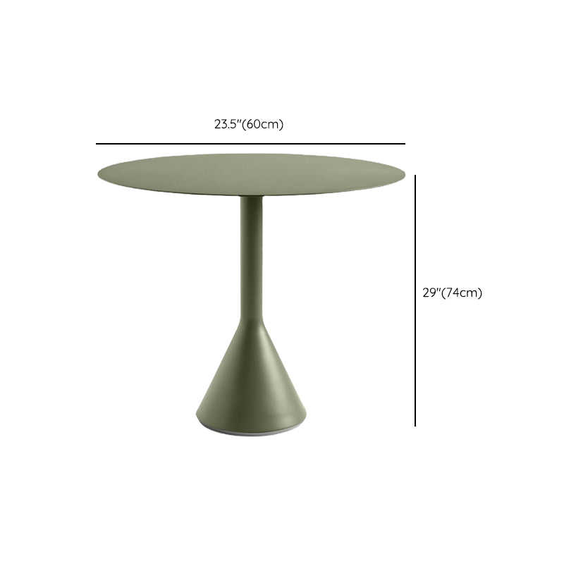 Iron Courtyard Table Set Circular with Armchair, 29.1-inch High