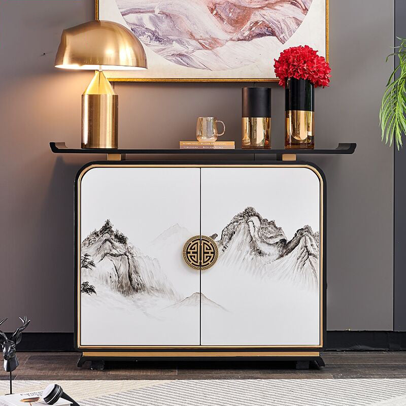 Contemporary 35.43" H Cabinet Wooden Accent Cabinet with Door