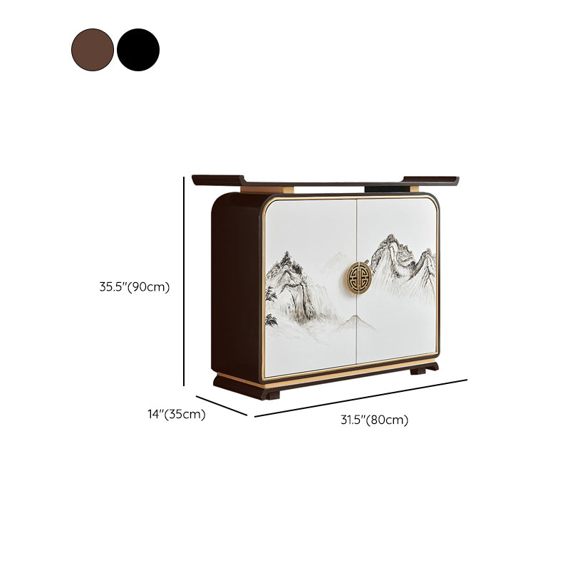 Contemporary 35.43" H Cabinet Wooden Accent Cabinet with Door