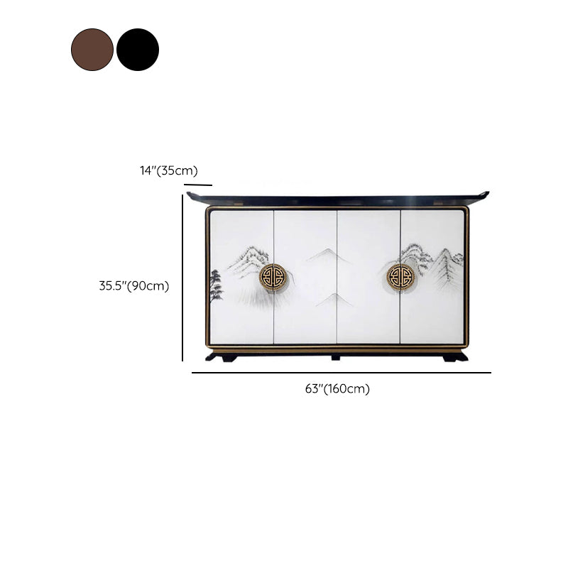 Contemporary 35.43" H Cabinet Wooden Accent Cabinet with Door