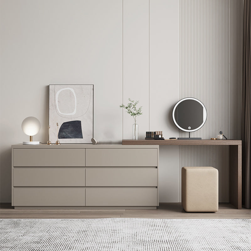 Contemporary Lighted Mirror Wood With Drawer Standing Vanity Dressing Table