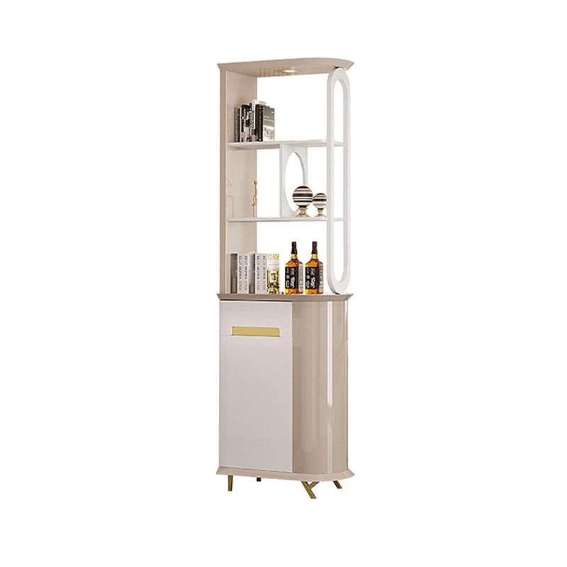 Contemporary Wooden Cabinet Solid Color Accent Cabinet with Drawer and Door