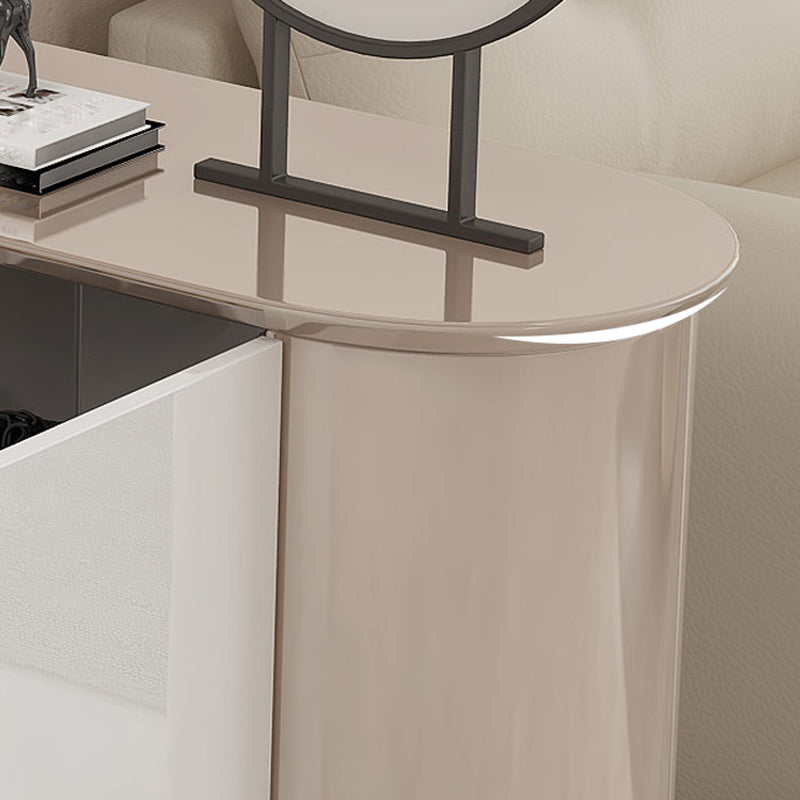 Contemporary Wooden Cabinet Solid Color Accent Cabinet with Drawer and Door