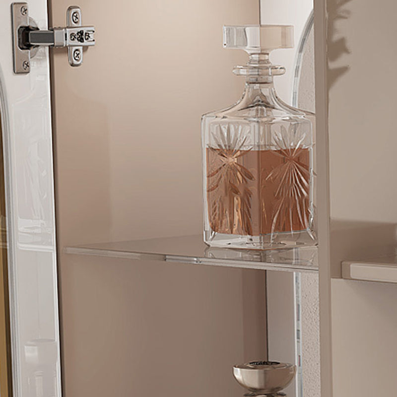 Contemporary Wooden Cabinet Solid Color Accent Cabinet with Drawer and Door