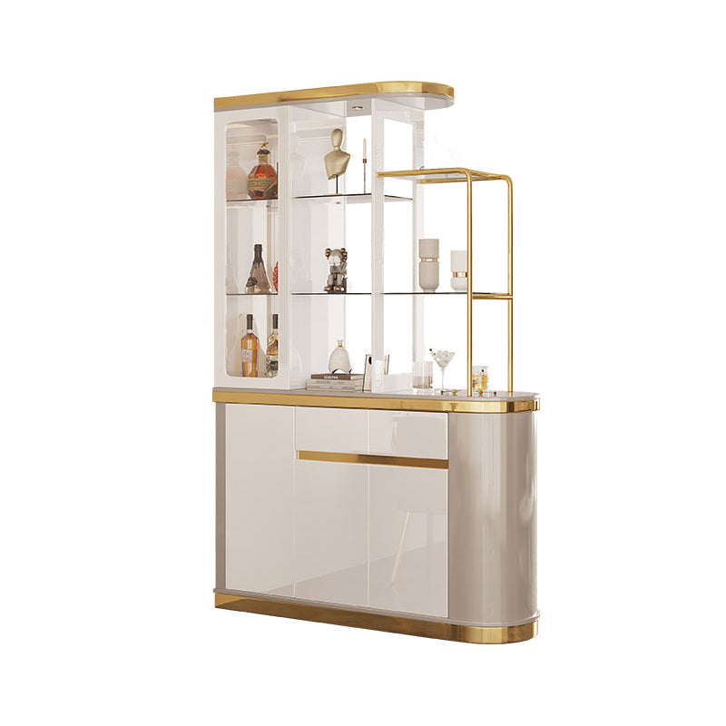Contemporary Wooden Cabinet Solid Color Accent Cabinet with Drawer and Door