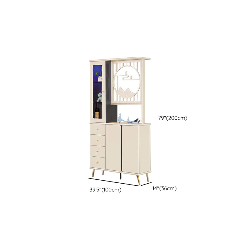 Contemporary Wooden Cabinet Solid Color Accent Cabinet with Drawer and Door