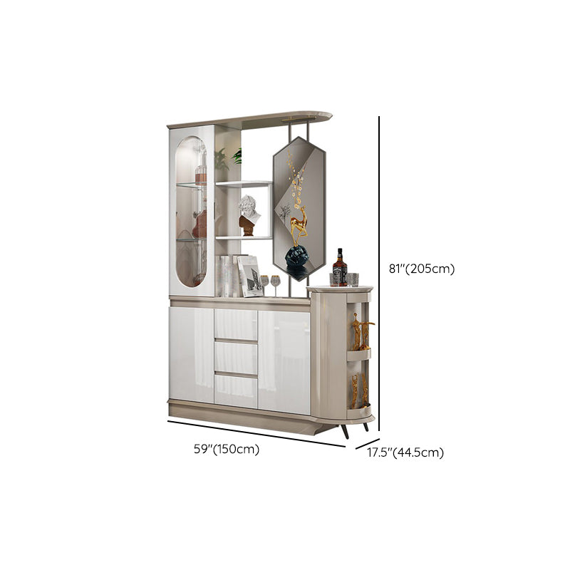 Contemporary Wooden Cabinet Solid Color Accent Cabinet with Drawer and Door