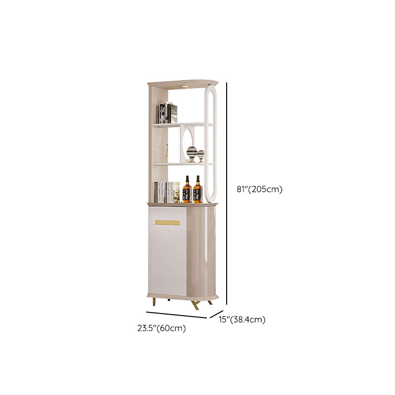 Contemporary Wooden Cabinet Solid Color Accent Cabinet with Drawer and Door
