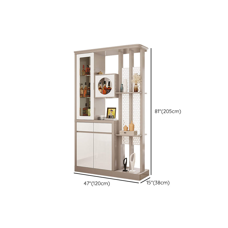 Contemporary Wooden Cabinet Solid Color Accent Cabinet with Drawer and Door