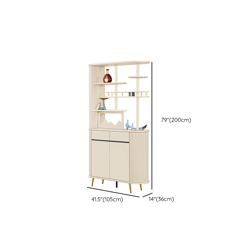 Contemporary Wooden Cabinet Solid Color Accent Cabinet with Drawer and Door