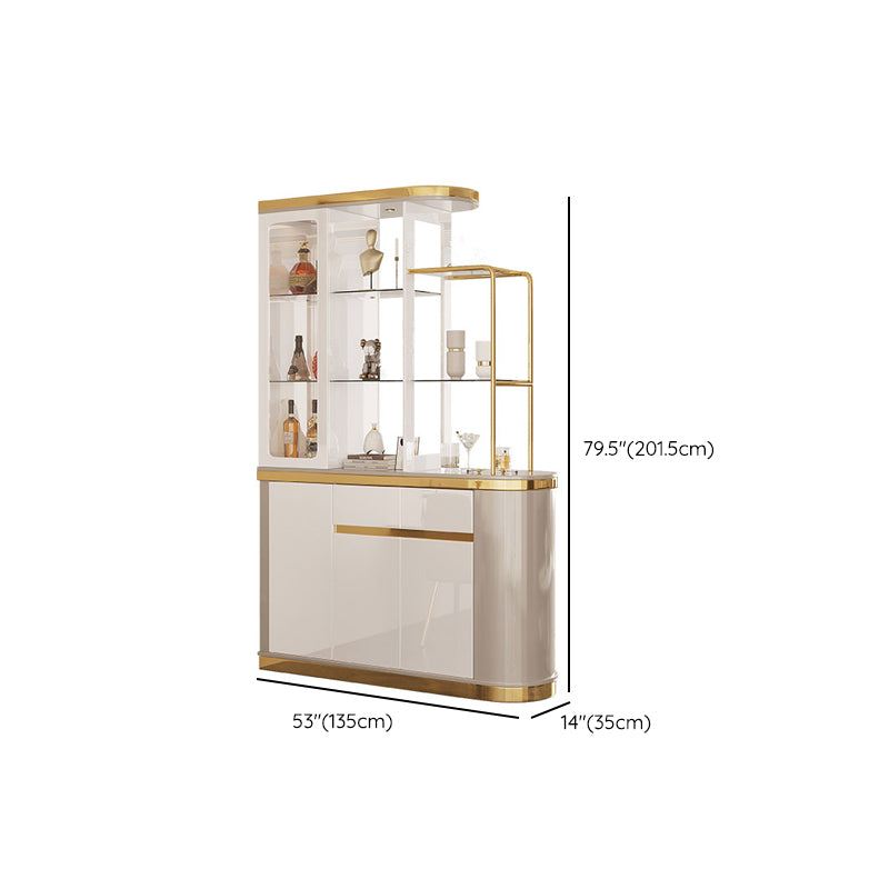 Contemporary Wooden Cabinet Solid Color Accent Cabinet with Drawer and Door