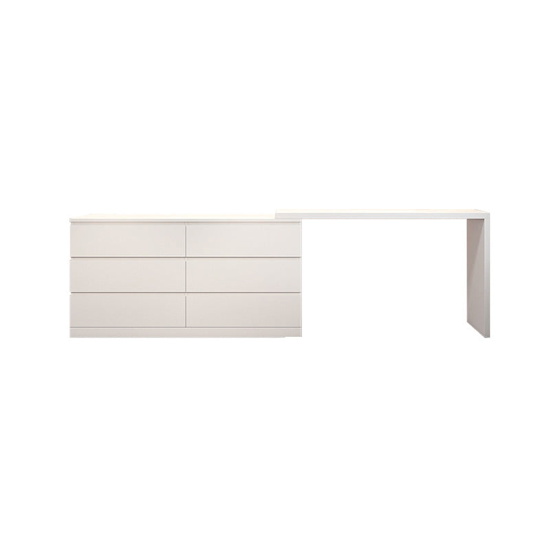 Modern Bright White With Drawer Bedroom Lighted Mirror Solid Wood Dressing Table