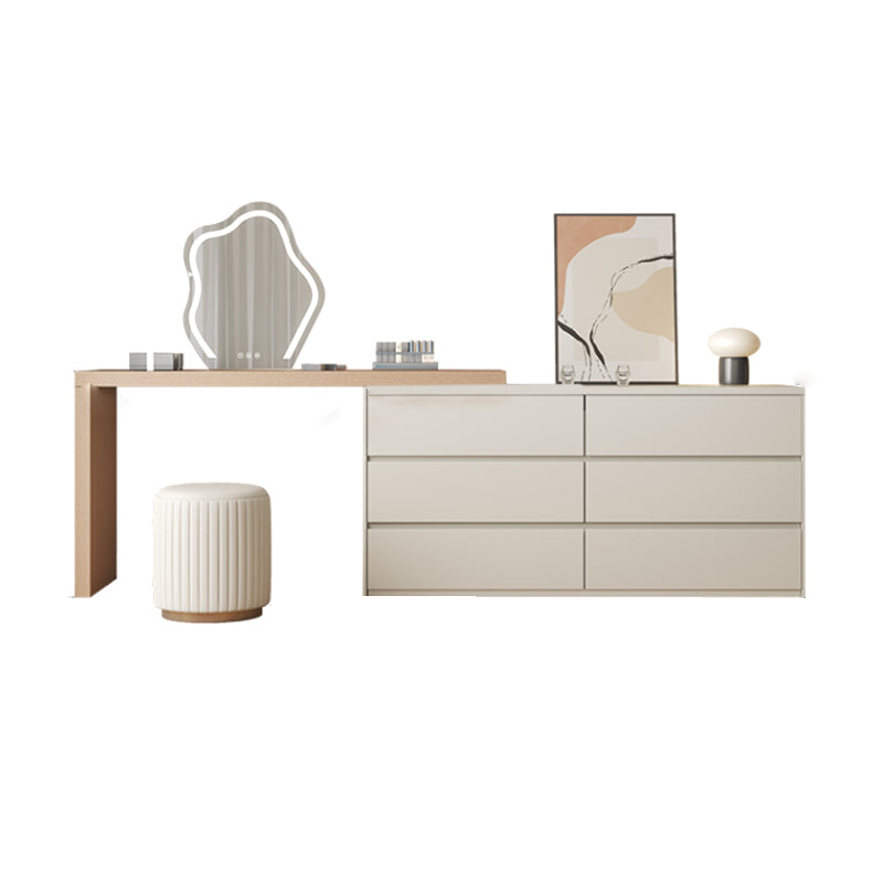 Contemporary Solid Wood White With Drawer Bedroom Makeup Vanity Desk