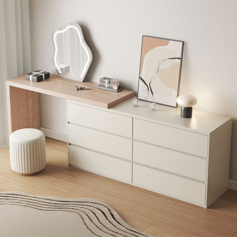 Contemporary Solid Wood White With Drawer Bedroom Makeup Vanity Desk