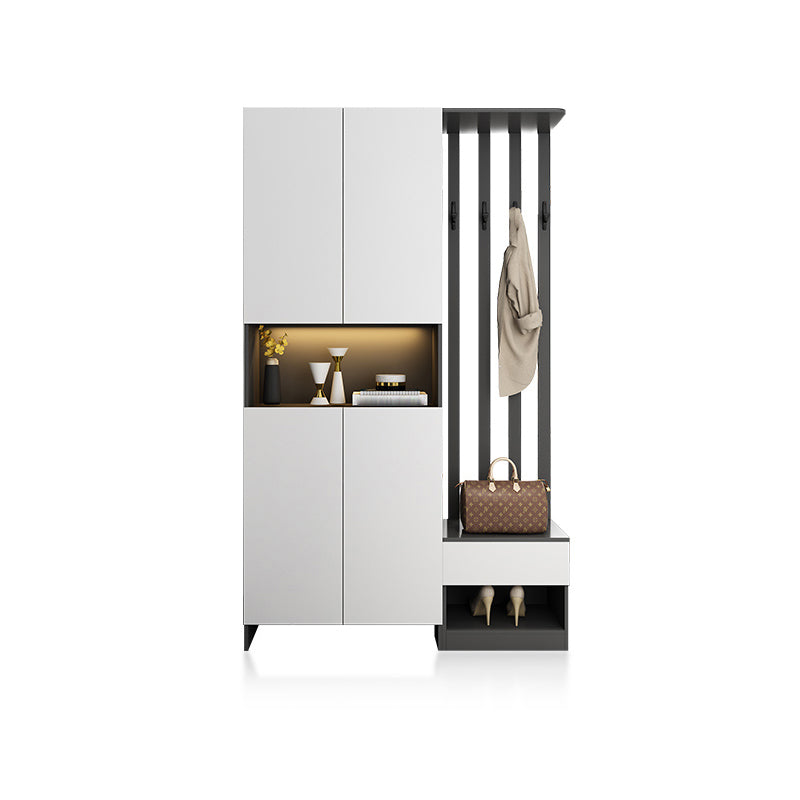 Contemporary 2-Door 78.74" H Cabinet Wooden Accent Cabinet with Drawer