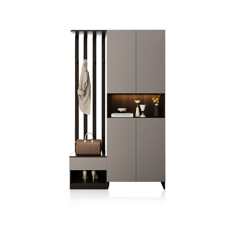 Contemporary 2-Door 78.74" H Cabinet Wooden Accent Cabinet with Drawer
