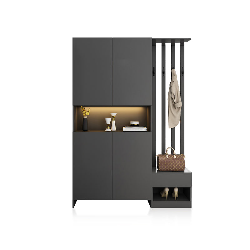 Contemporary 2-Door 78.74" H Cabinet Wooden Accent Cabinet with Drawer