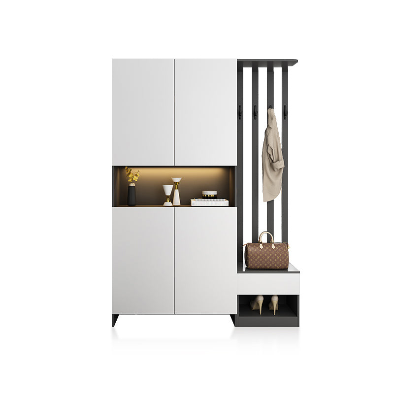 Contemporary 2-Door 78.74" H Cabinet Wooden Accent Cabinet with Drawer