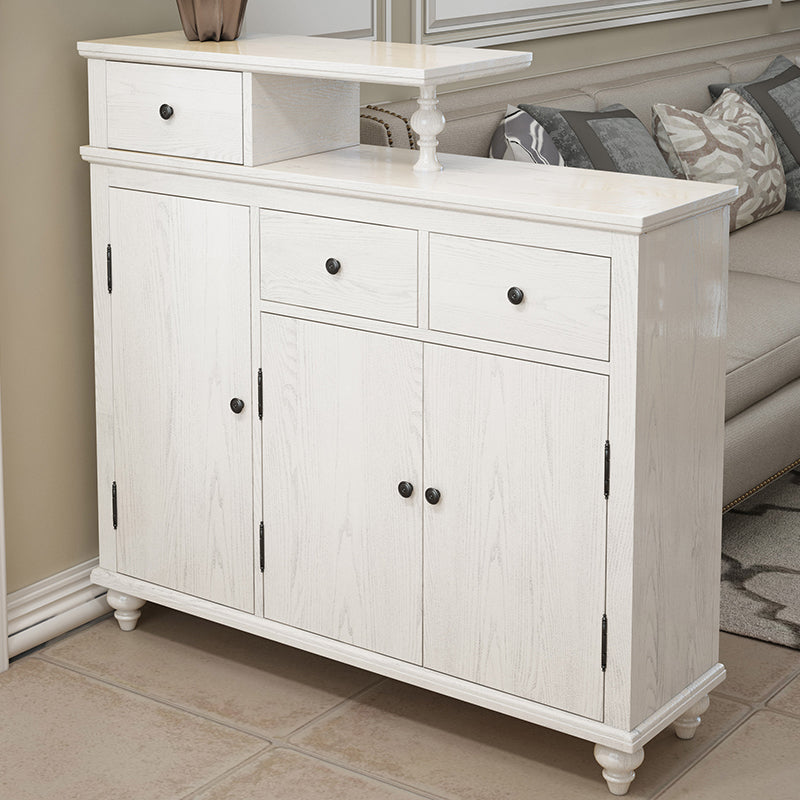 Distressed Wood Cabinet Wood 3 - Doors and 3 - Drawer Accent Cabinet