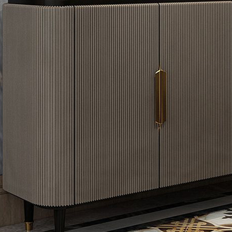 Modern Standard Accent Cabinet Wood Bar Pulls 4 - Doors Cabinet