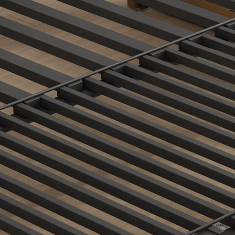 Contemporary Square Arms Sofa Bed Fabric Sleeper Sofa in Gray