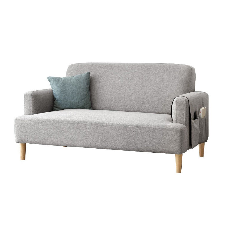 Linen Sofa for Living Room with Storage Slipcovered Sofa with 1 Pillow