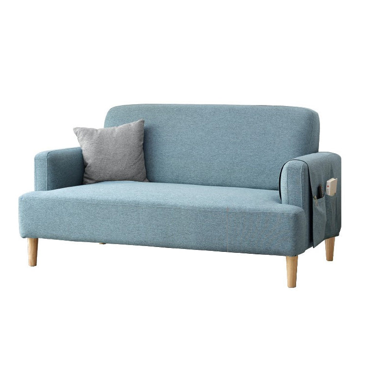 Linen Sofa for Living Room with Storage Slipcovered Sofa with 1 Pillow