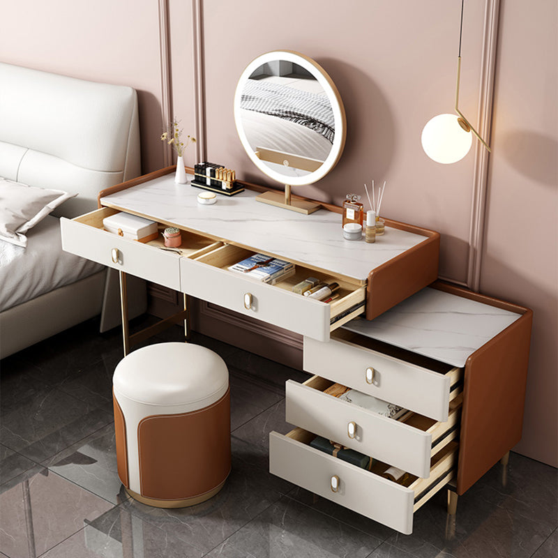 15" Wide Glam Make-up Vanity Wooden Dressing Table with Drawer