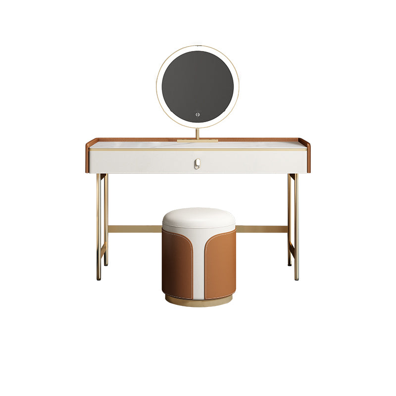 15" Wide Glam Make-up Vanity Wooden Dressing Table with Drawer