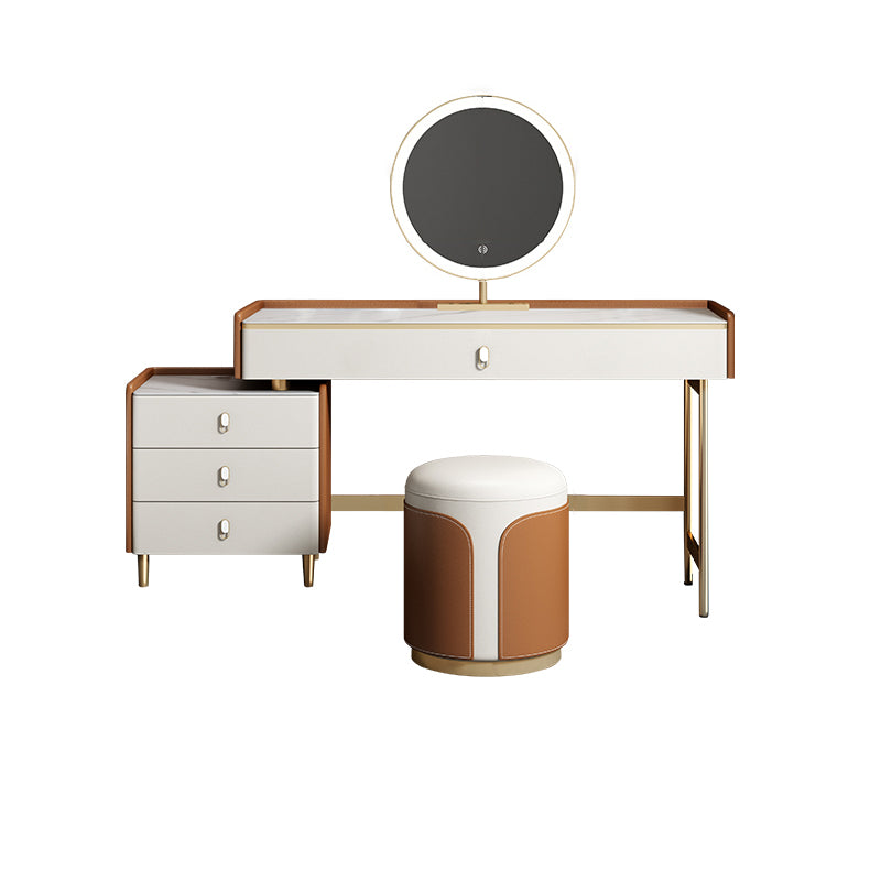 15" Wide Glam Make-up Vanity Wooden Dressing Table with Drawer