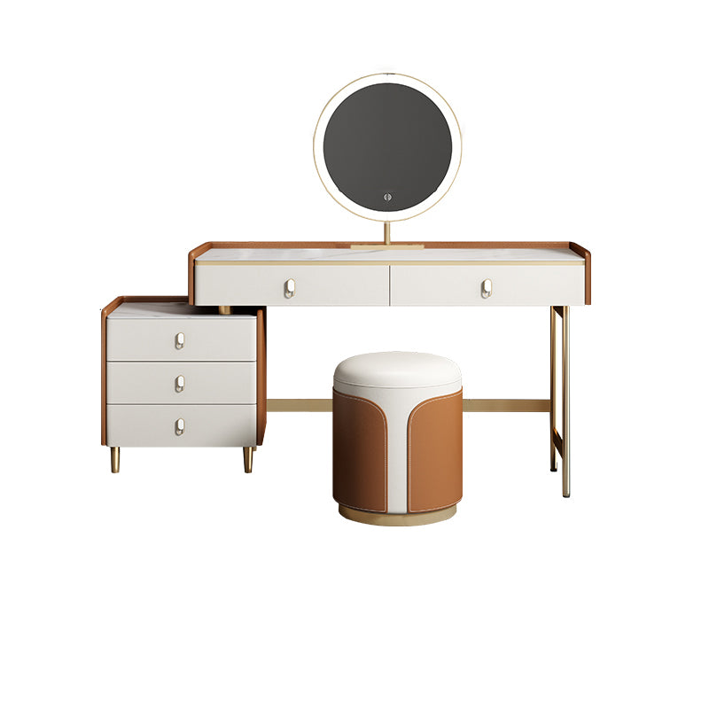 15" Wide Glam Make-up Vanity Wooden Dressing Table with Drawer