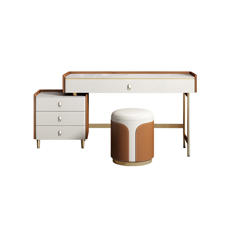 15" Wide Glam Make-up Vanity Wooden Dressing Table with Drawer