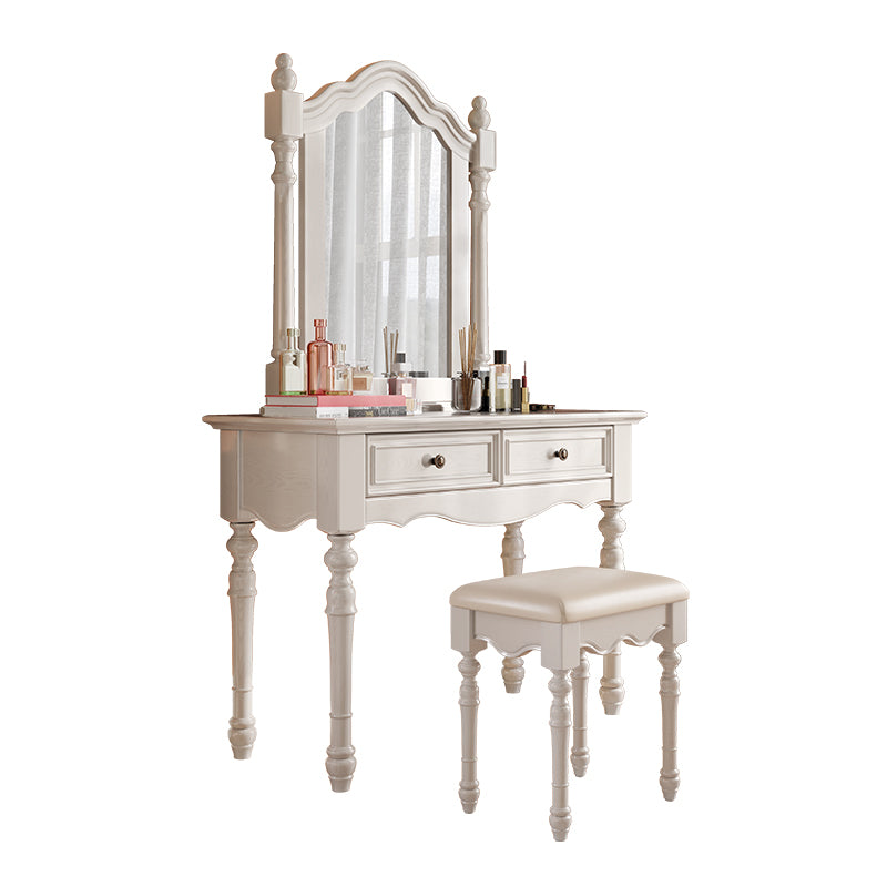 French Country Make-up Vanity Wooden Dressing Table with Drawer
