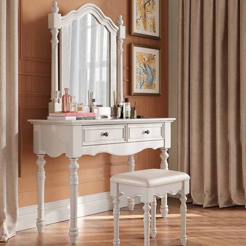 French Country Make-up Vanity Wooden Dressing Table with Drawer