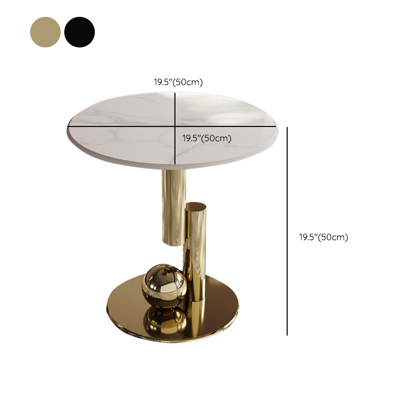 Stainless Steel Abstract Base Cocktail Table Glam Slate Top Coffee Table