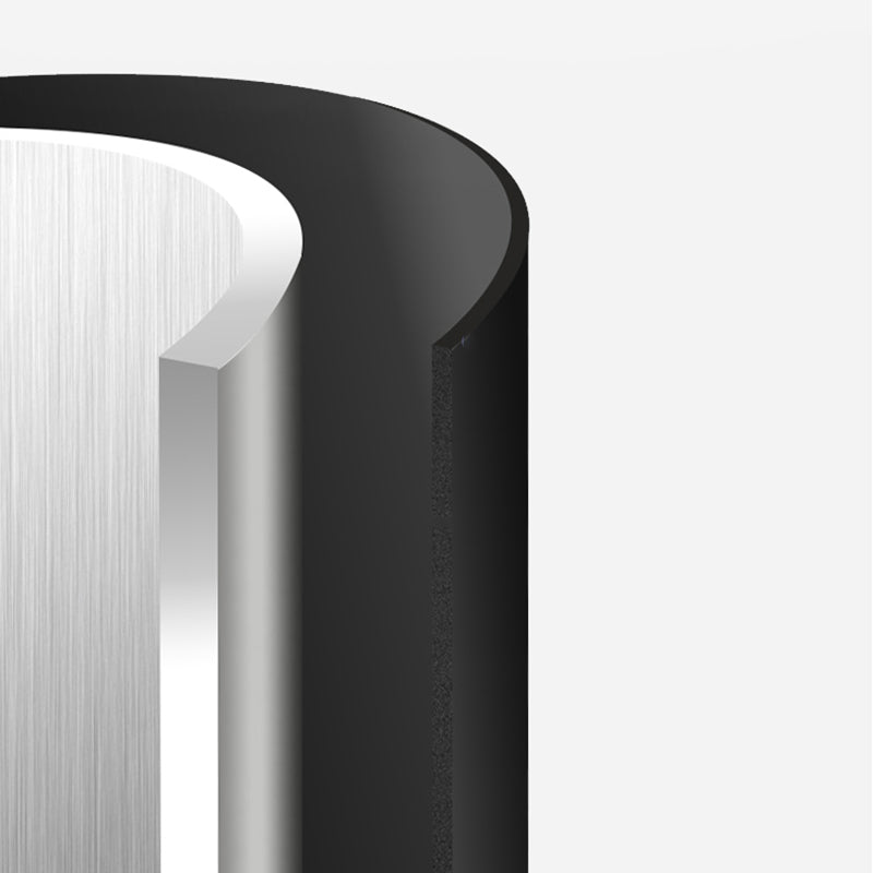 25.6" Wide Metal & Glass Side Table Elliptical Sofa Side Accent Table with Casters